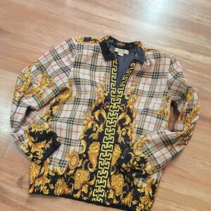 RAFAEL Pleat Pleat Black Gold Baroque Jacket Small